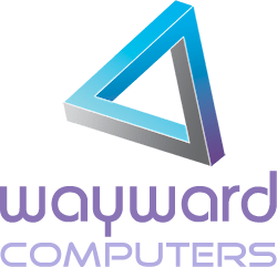 Logo for Wayward Computers featuring a Penrose triangle.